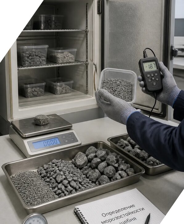 Определение морозостойкости щебня в Лянторе от 3583 р. | ЭкспертизаРоссия